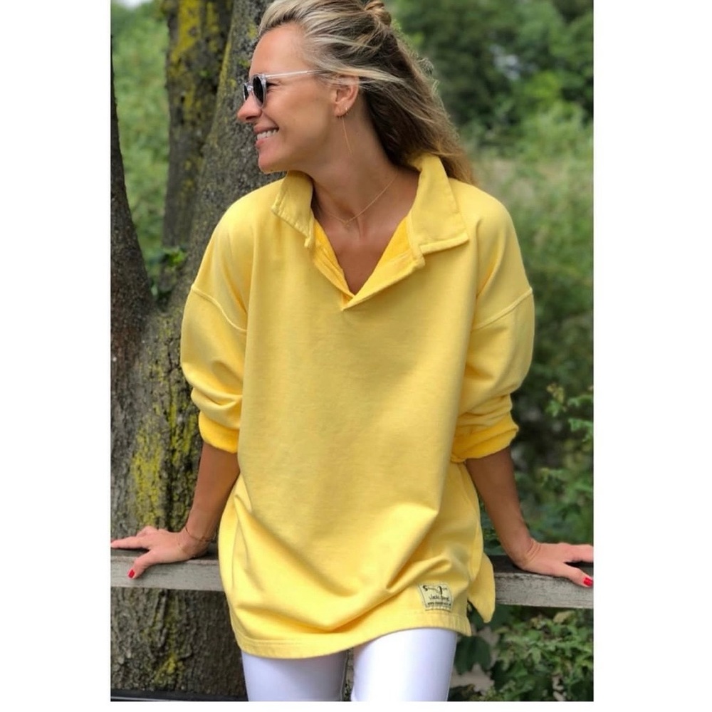 Sloppy Joe Collar Sweatshirt Butter Yellow (2)